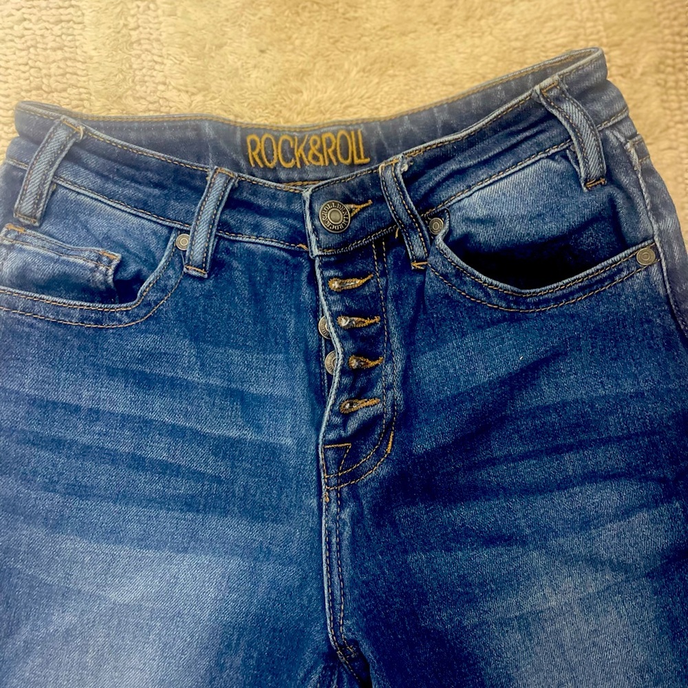 Rock & Roll straight, cropped jeans. Size 27